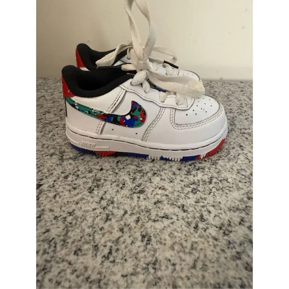 Nike Air Force 1 Melted Crayon Baby Shoes Toddler Sneakers 5C CU4635
